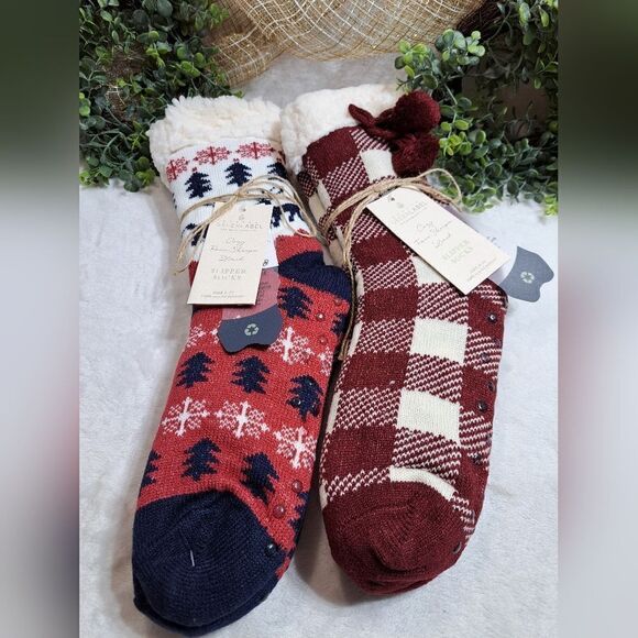 NWT Quagga Faux Sherpa Slippers Sustainable Green Label - Picture 9 of 15